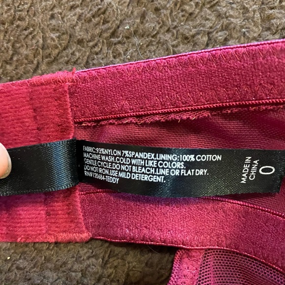 torrid pink and black lace halter teddy 0X - Picture 6 of 7